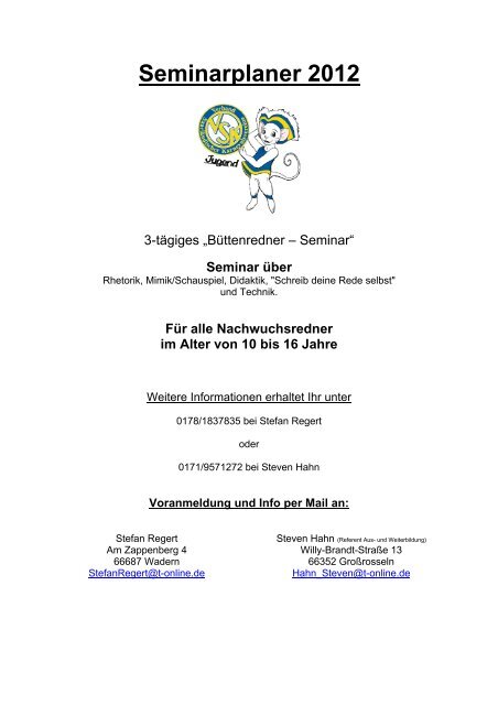 Seminar über - VSK Verband Saarländischer Karnevalsvereine