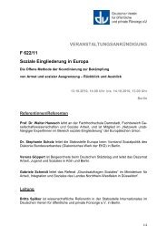 VERANSTALTUNGSANKÜNDIGUNG F 622/11 Soziale ... - VSOP