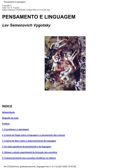 pensamento verbal vygotsky