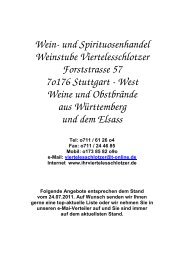 Wein- und Spirituosenhandel Weinstube Viertelesschlotzer ...