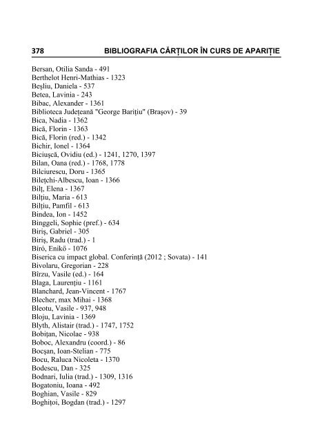 Bibliografia CIP - octombrie 2012