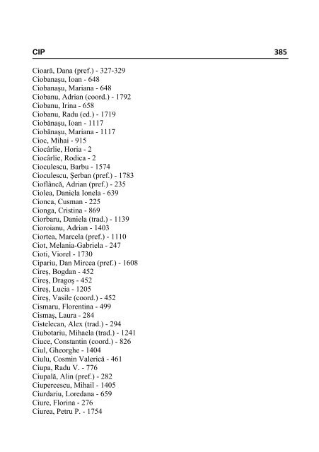 Bibliografia CIP - octombrie 2012