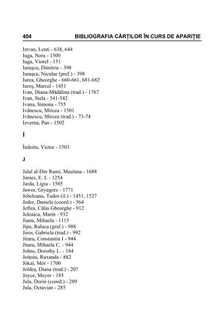 Bibliografia CIP - octombrie 2012