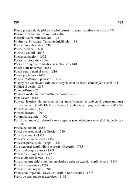 Bibliografia CIP - octombrie 2012