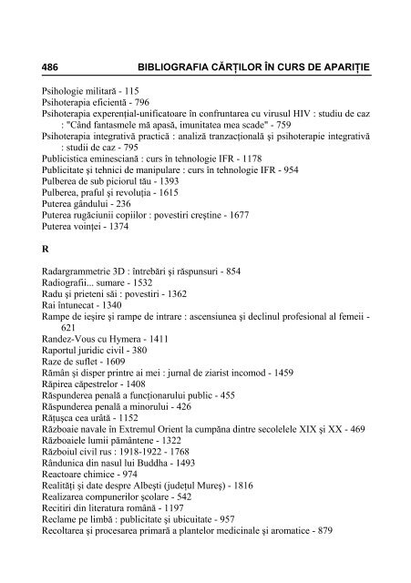 Bibliografia CIP - octombrie 2012