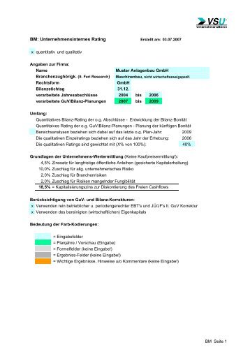 Bonitätsmanagement am Beispiel der Muster Anlagenbau GmbH