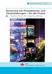 Sicherheit bei Produktionen und Veranstaltungen – für die ... - DTHG