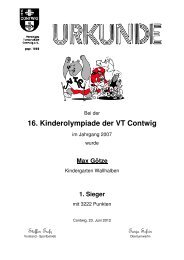 16. Kinderolympiade der VT Contwig