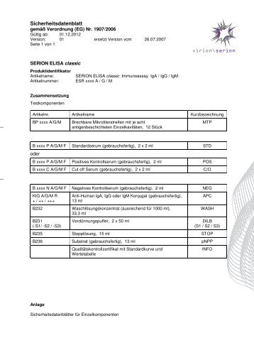 Sicherheitsdatenblatt - virion\serion