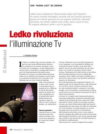 Ledko rivoluziona l'illuminazione Tv - Coemar