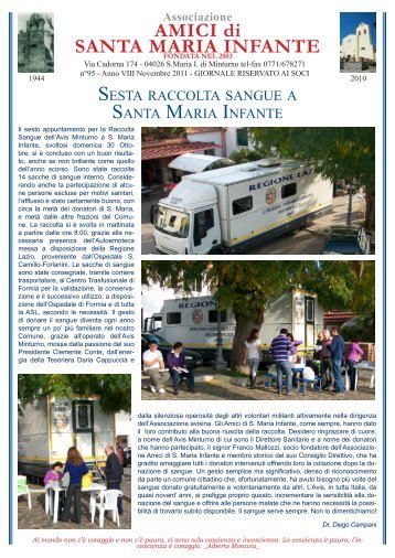 Il Giornalino - Novembre 2011 - Amici di Santa Maria Infante