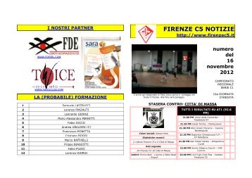 FIRENZE C5 NOTIZIE - Firenze Calcio a 5