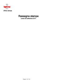 Rassegna stampa - Legacoop