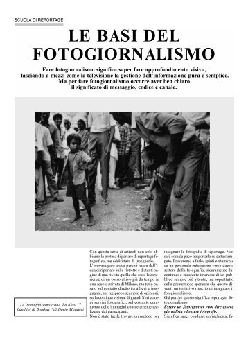 LE BASI DEL FOTOGIORNALISMO - Leonardo Brogioni