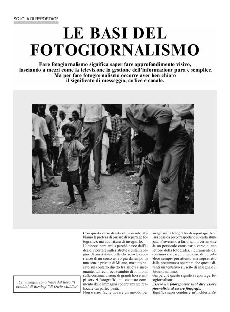 LE BASI DEL FOTOGIORNALISMO - Leonardo Brogioni