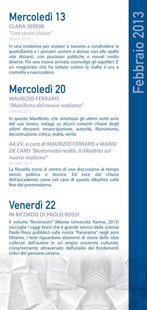 Vai al calendario degli incontri - Comune di Firenze