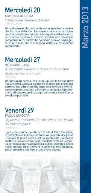 Vai al calendario degli incontri - Comune di Firenze