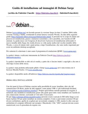 Guida all'installazione di Debian ad immagini in formato ... - Wow Area