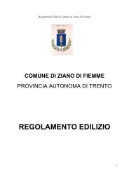 REGOLAMENTO EDILIZIO - Comune di Ziano di Fiemme