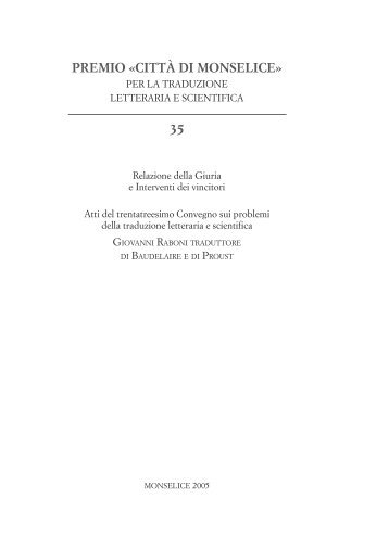 Relazione della Giuria 35^ edizione 2005 - Provincia di Padova