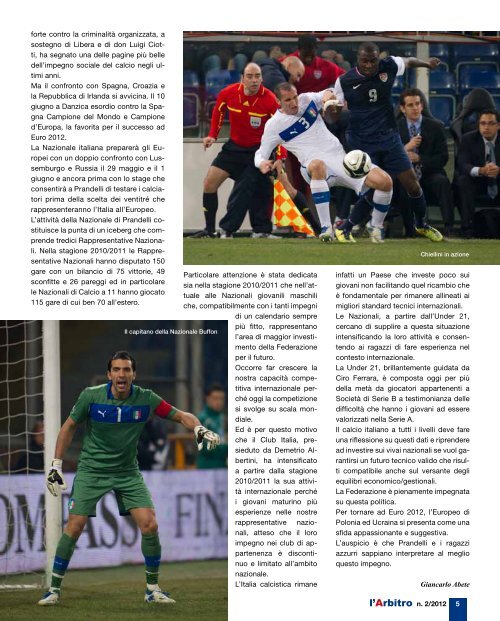 Rivista l'Arbitro 2/2012 - Associazione Italiana Arbitri