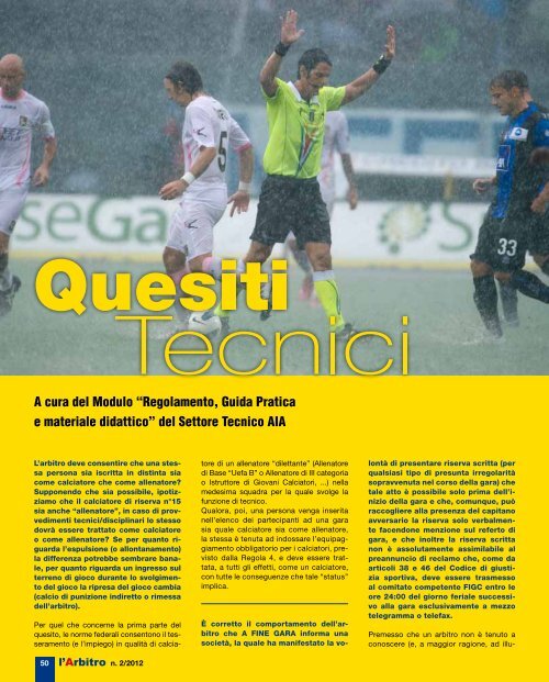 Rivista l'Arbitro 2/2012 - Associazione Italiana Arbitri