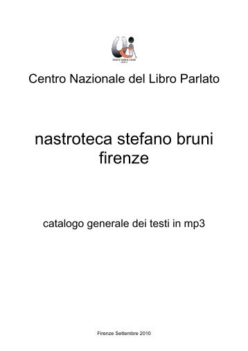 LIBRO PARLATO catalogo mp3 2010.pdf - Comune di Pomarance