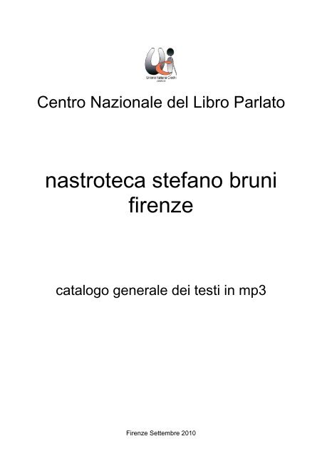 LIBRO PARLATO catalogo mp3 2010.pdf - Comune di Pomarance