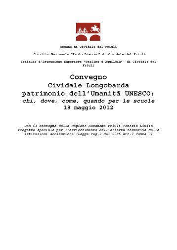 Secondaria di II grado - Comune di Cividale del Friuli