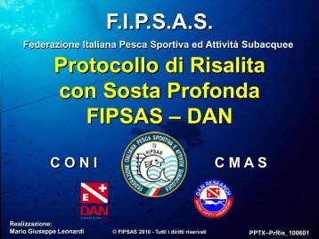 Le tabelle di immersione FIPSAS (2010) - Immersioni per Windows
