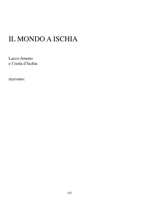 Lacco Ameno e l'isola d'Ischia - Gli anni - La Rassegna d'Ischia