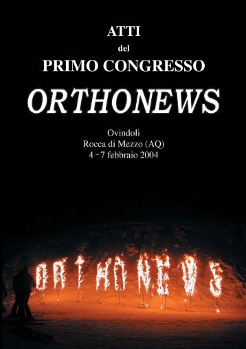 Scarica gli atti del primo congresso Orthonews - Balestra Congressi