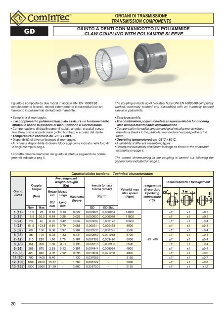 Catalogo - giunti elastici - Tecnica Industriale S.r.l.