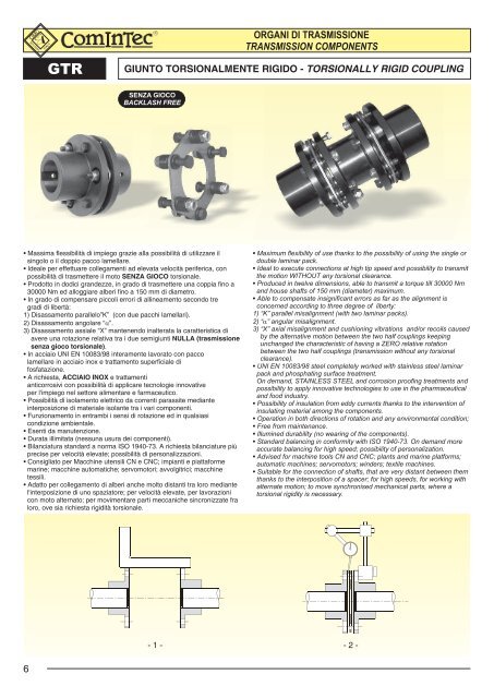 Catalogo - giunti elastici - Tecnica Industriale S.r.l.