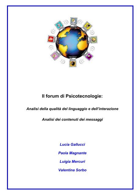 Il forum di psicotecnologie: analisi della qualità del ... - Garito.it