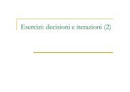 Esercizi su decisioni e iterazioni - Dipartimento di Informatica ed ...
