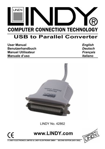 USB to Parallel Converter - Lindy