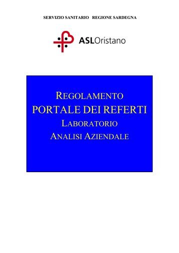 Regolamento Portale dei referti [file.pdf] - Asl Oristano