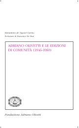 adriano olivetti e le edizioni di comunità (1946-1960) - Fondazione ...