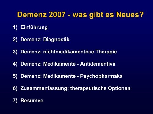 Demenz - Vinzenz von Paul Hospital