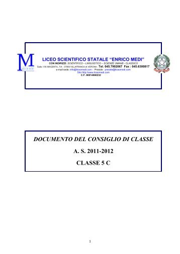 classe 5c - documento 15 maggio - Liceo "E. Medi"