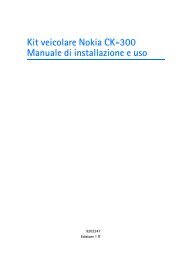 Kit veicolare Nokia CK-300 Manuale di installazione e uso