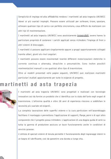 martinetti ad asta trapezia