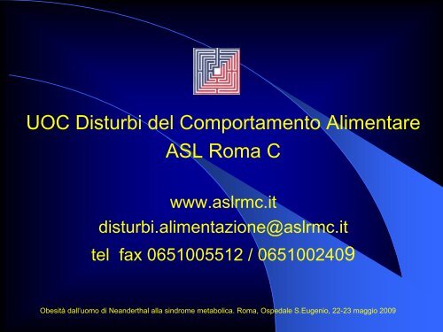 Salvemini - Disturbi del Comportamento Alimentare