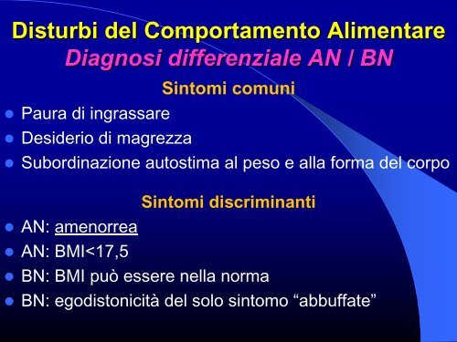 Salvemini - Disturbi del Comportamento Alimentare