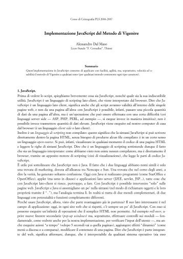 spiegazione dell'implementazione in PDF - Alessandro Dal Maso