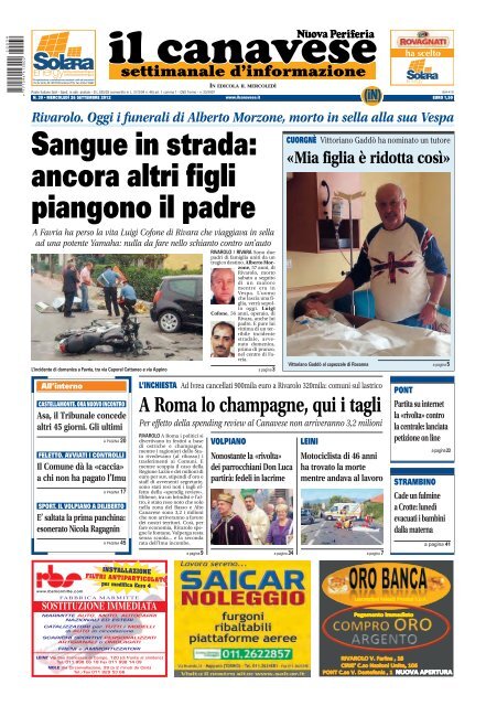 26.09.2012 Il Canavese.pdf - Comune di Cuorgne