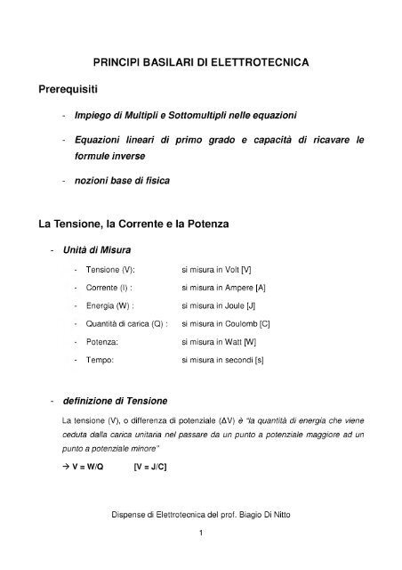 1.Circuiti in Corrente Continua - itncolonna.it