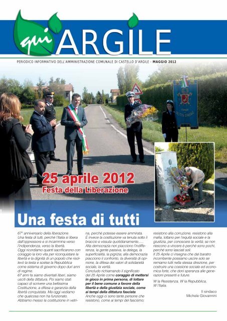 Maggio 2012 - Comune di Castello d'Argile