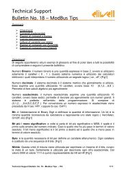 Technical Support Bulletin No. 18 – ModBus Tips - Eliwell.It